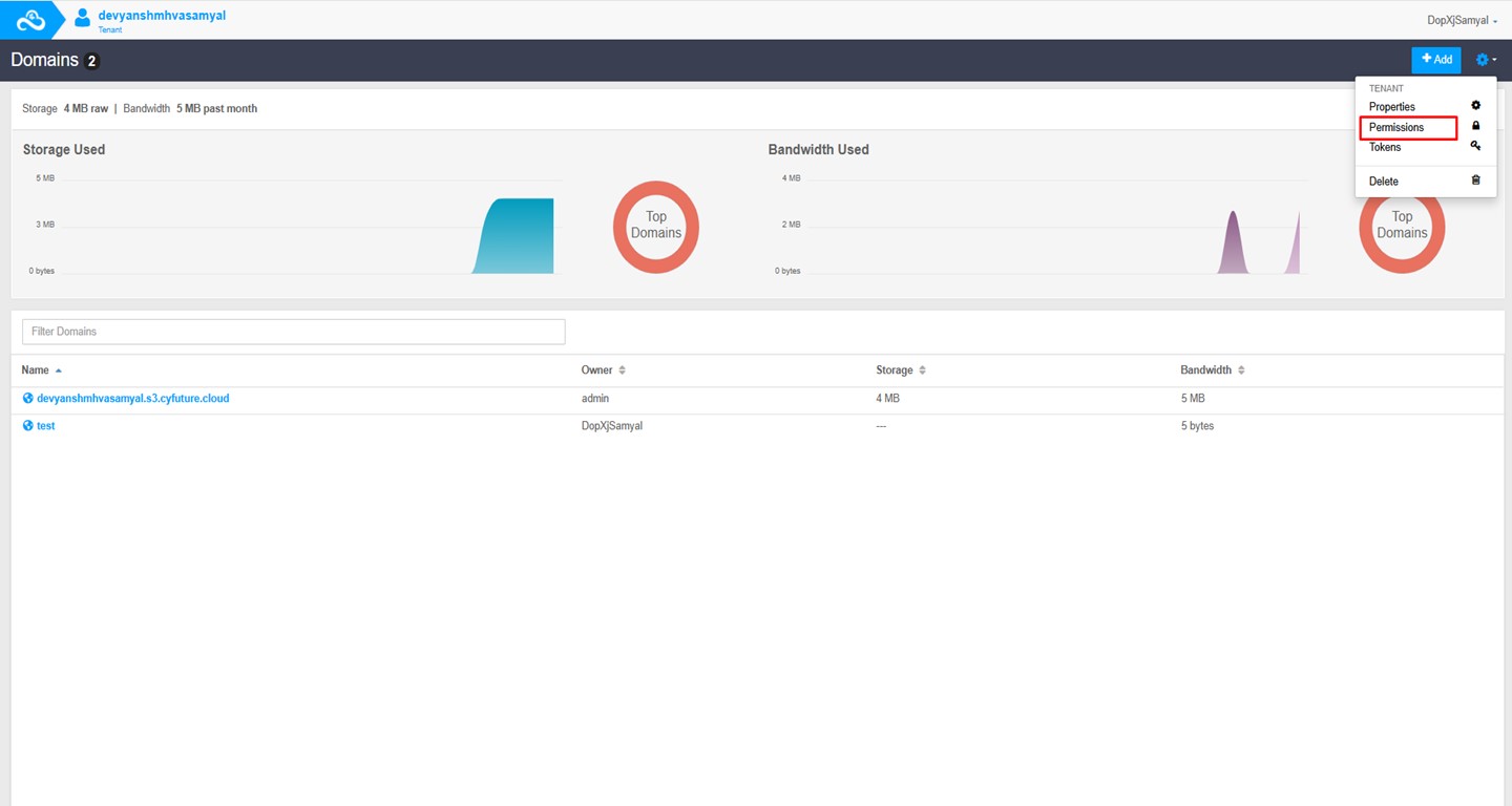 Domain Permissions